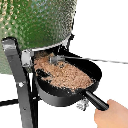 32.5" BBQ Ash Tool Poker Rake, Charcoal and Grill Cleaning Ash Tools for Big Green Egg, Kamado Joe and Other Charcoal Grills Corner Cleaner Accessories