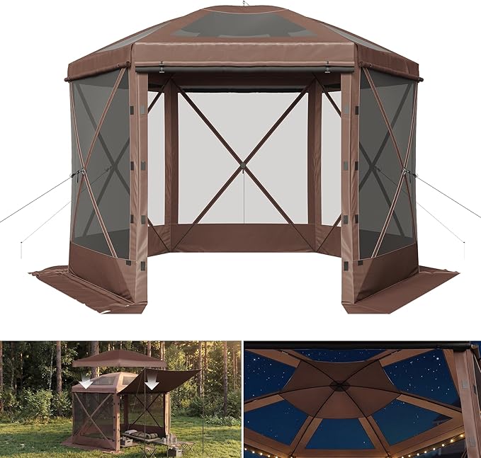 Aoxun 10x10ft Pop Up Canopy Tent, Screen Tent by Aoxun