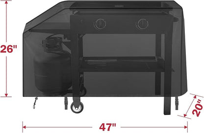 iCOVER 28 inch Griddle Cover for Blackstone,Waterproof Lightweight Polyester Flat Top BBQ Covers for 28" Outdoor Cooking Gas Grill Griddles with One Side Shelf