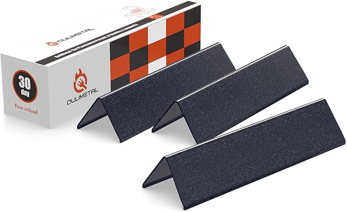 QuliMetal 7635 15.3" Flavorizer Bars for Weber Spirit E210, E220, S210, S215, Spirit 200 & GS4 Spirit II E210, Spirit II E220 with Front Control, 16GA Porcelain Steel Grill Heat Plates