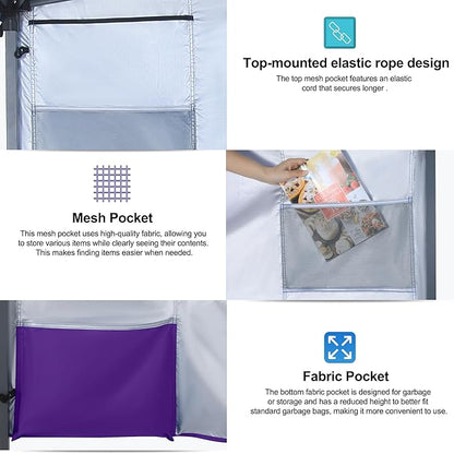 ABCCANOPY Pop Up Canopy with Sidewall,10x10 Outdoor Canopy Tent with Storage Sidewall for Commercial Events with 4 Weights (Purple)