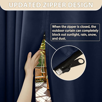 HDCAXKJ Waterproof Outdoor Curtains - Image 2
