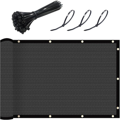 UPGRADE Fence Privacy Screen 6' x 50' Fence Commercial Shade Cover with Brass Grommets Heavy Duty Perfect for Outdoor Back Yard-Dark Grey, Customizable