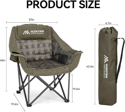 Oversized Camping Chair, Padded Camping Chairs Support 450LBS - Image 3