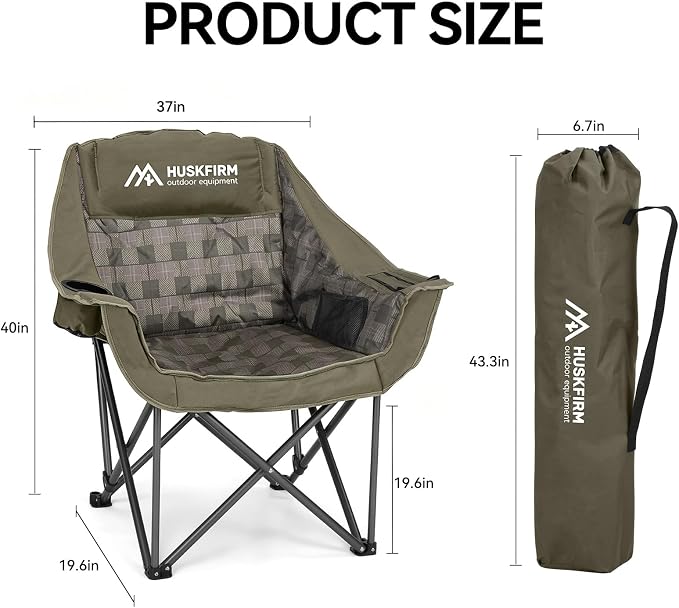 Oversized 2 Pack Camping Chairs, Camping Chairs Support 450LBS - Image 3