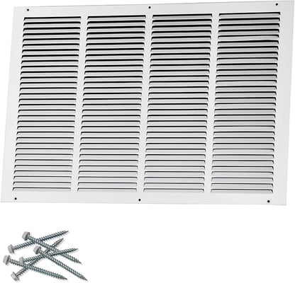 24"W x 16"H [Duct Opening Size] Steel Return Air Grille, Air Return Vent Cover for Ceiling and Sidewall - HVAC Air Vent Covers - [Outer Dimensions: 25.75"W x 17.75"H]