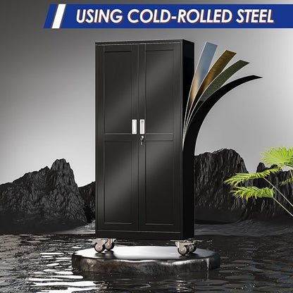 GAIOUS 73.6” Tall Metal Garage Storage Cabinet - Image 7