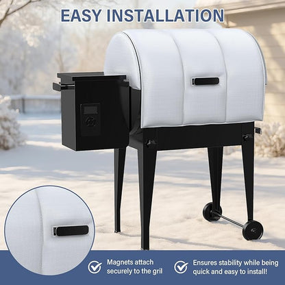Grill Thermal Insulated Blanket for Tailgater 20, Traeger 20 Series, Junior & Recteq 340 Grill Accessories Insulation Blanket for Winter Cooking