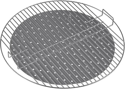 Replacement Round Cooking Grill Grate 21.5 inch, Stainless Steel BBQ Grills with No-Fire 360° Even Heat Distribution Plate, Compatible for Weber Kettle 22" Charcoal Grills & Similar Grills