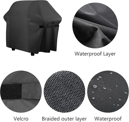 60 Inch Grill Cover, Fits for Weber Genesis, Char-Broil Nexgrill Brinkmann and More.Heavy Duty Waterproof Barbecue Grill Cover