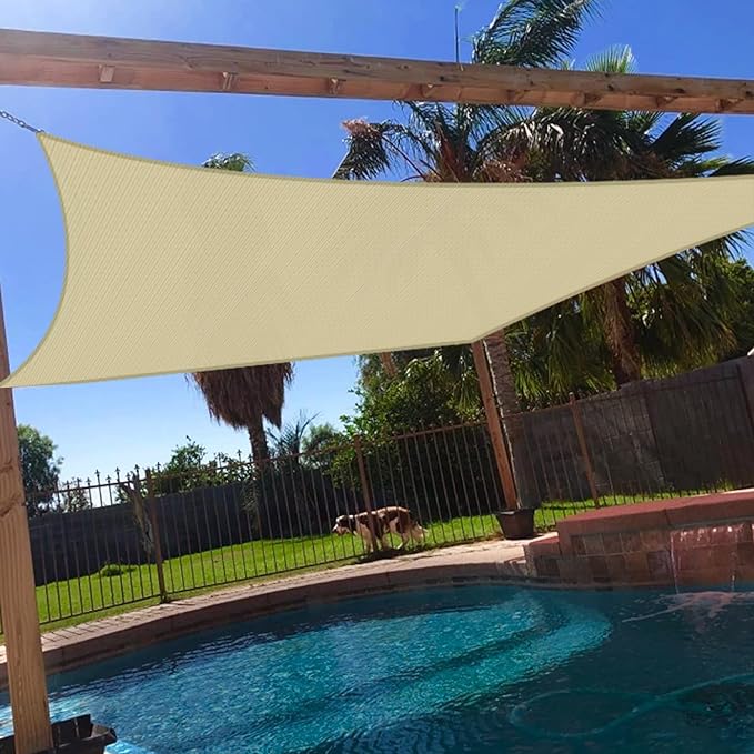 Windscreen4less 12' x 14' Sun Shade Sail Rectangle Outdoor Canopy Cover UV Block by Windscreen4less
