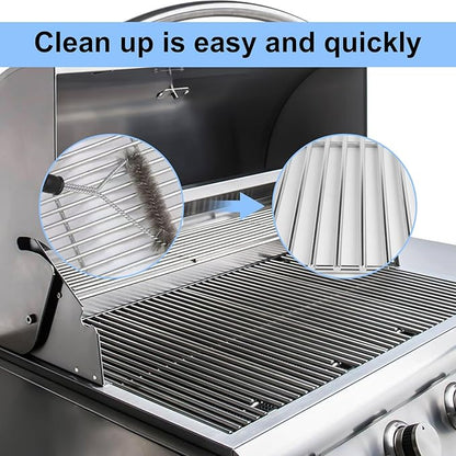 J&HYBBQ Stainless Steel Grill Grate 19 1/4 x 7.5 Inch, 7mm Rod BBQ Grill Grate Compatible with Bull Angus, Brahma, Outlaw, Steer Premium, Lonestar Select, 7 Burner Premium, Lion Premium
