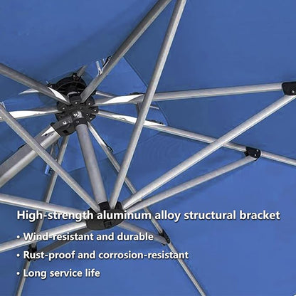 Patio Umbrella, Rectangle Outdoor Cantilever Umbrella, Aluminum Offset Umbrella - Image 6