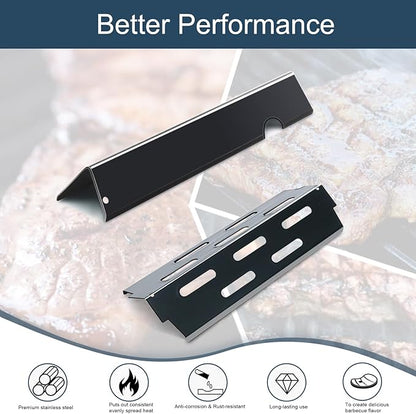 Flavorizer Bars and Heat Deflectors for Weber Genesis II 300/LX 300, GS4 Genesis ii E-310 ii E-315 ii E/S335 ii se-335 Grill (Porcelain Steel, 66032 * 5+ES/410 * 3)