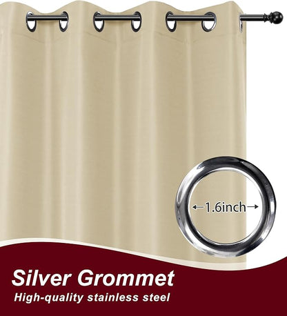 Grommet Outdoor Curtains for Patio Waterproof 8 Pcs 54x84 In Cream | - Image 2