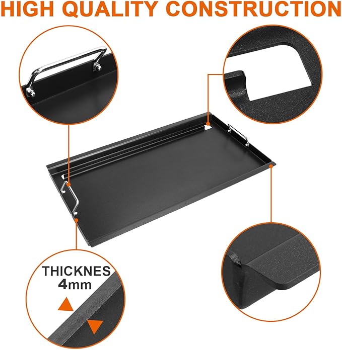 Full-Size Griddle Inserts for Charbroil Performance 6 Burner Grill, Flat Top Griddle for Charbroil Grill 463245917 463238218 463276517 466245917, 463347017, Replace for G470-0002-W1 G470-0003-W1