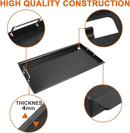 Full-Size Griddle Inserts for Charbroil Performance 6 Burner Grill, Flat Top Griddle for Charbroil Grill 463245917 463238218 463276517 466245917, 463347017, Replace for G470-0002-W1 G470-0003-W1