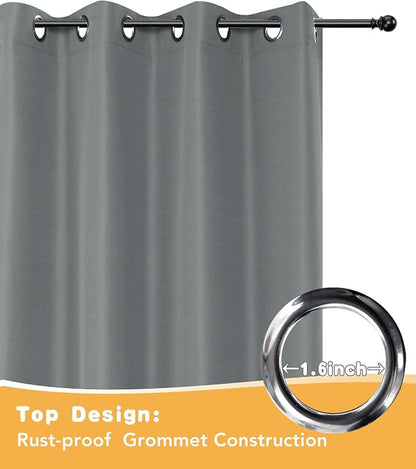 HolidayIdeas Outdoor Curtains for Patio Waterproof 4 Pcs 54x120 Inch Grey | - Image 4