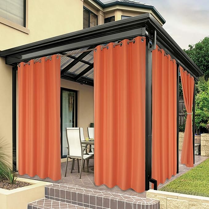BONZER Outdoor Curtains for Patio Water Resistant | eavy Privacy Light by Bonzer