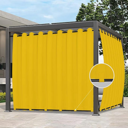 Easy-Going Outdoor Curtains for Patio 1 Panel, 150x84 inch, Weatherproof by Easy-Going