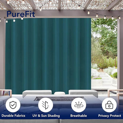 PureFit Outdoor Curtains for Patio Waterproof Weatherproof Outside Curtains | - Image 3