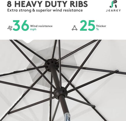 JEAREY 10 ft Outdoor Patio Umbrella w/Tilt and Crank - Image 5