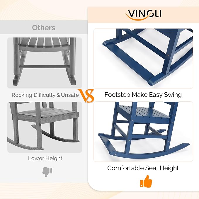 VINGLI Outdoor Rocking Chair - Image 5