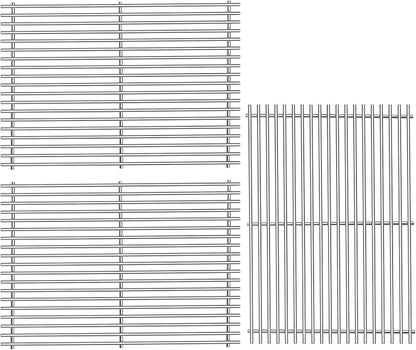 18 7/8" 304 Stainless Steel Grill Grates for Weber Genesis ii E-610 S-610 Genesis ii LX E-640 S-640 Genesis 2 Grill Parts for Weber Genesis ii 600 Series 66803 66096 Gas Grills 3 Pack