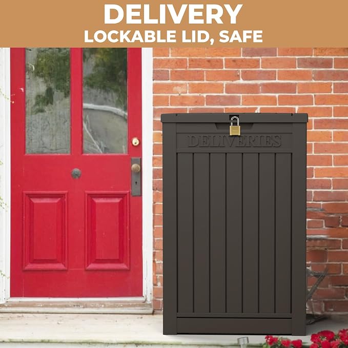 55 Gallon Package Delivery Box for Outside, Weather Resistant UV Protection - Image 6