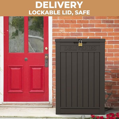 55 Gallon Package Delivery Box for Outside, Weather Resistant UV Protection - Image 6