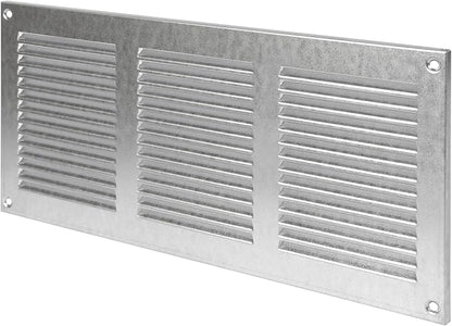 Repa Market 12x6 Inch Air Vent Cover/Galvanized Steel Louvered Grill Cover with Mesh Screen/Wall or Ceiling Vent/Durable Flush Mount HVAC Register for Indoor and Outdoor Ventilation
