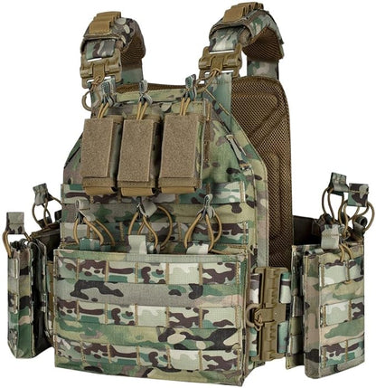 BOMTURN 1000D Tactical Vest for Men Quick Release Modular Vest Adjustable Vest Outdoor