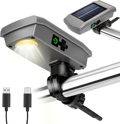 Solar Grill Light for Blackstone Griddle & Weber Grill, USB-C Solar Rechargeable 360° Rotation Automatic On/Off BBQ Light for Blackstone Griddle Accessories,Perfect BBQ Present for Men Women Him Her