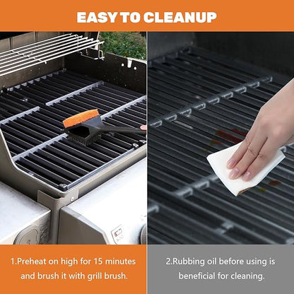 7637 Grill Grates for Weber Spirit E210 E220 S210 S220 S215 17.5” Cast Iron Grates Replacement Parts for Weber Spirit 2 Burner Gas Grill, 2 Pack