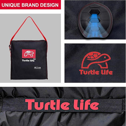 Turtle Life BBQ Grill Cover, 32 Inch Heavy Duty Waterproof 2 Burner Barbecue Gas Grill Covers for Weber Spirit Char-Broil Performance, Black