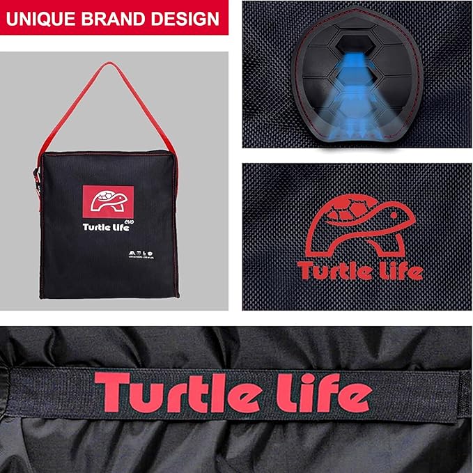 Turtle Life BBQ Grill Cover, 64 Inch Heavy Duty Waterproof 4-6 Burner Barbecue Gas Grill Covers for Weber Genesis Char-Broil Deluxe Royal Gourmet GA Series, Black