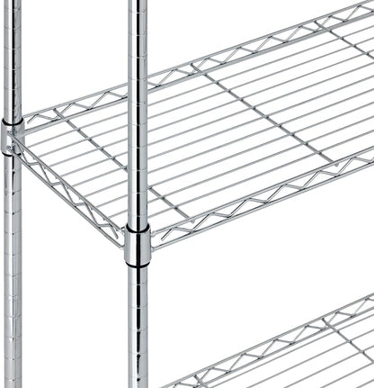 Amazon Basics 5-Shelf Adjustable Heavy Duty Steel Wire Rack, Space Saving - Image 3