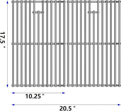 17/17.5/19.5 Inch Stainless Steel Cooking Grates for Weber Spirit I & II 200 Series Spirit E210 Spirit E220 Spirit S210, Spirit S220 with Front Control, Weber 7637 Gas Grills