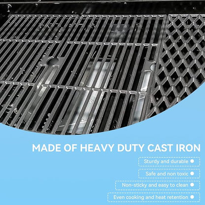 70-01-911 Cooking Grates for Dynaglo DGH450CRP DGH450CRP-D DGF493BNP DGH474CRP DGH485CRP, Kenmore Backyard BY13-101-001-12 Gas Grill, Cast Iron Grill Replacement Parts for Dyna-glo DGH450CRP