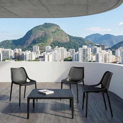 4 Pack Outdoor Patio Chairs, Plastic Dining Chairs, No Assembly, Plastic Chairs - Image 7
