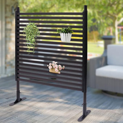 Outdoor Privacy Fence Screen, Privacy Fence Screen for Outside Decorative Privacy Screen Fence Panels, 2.95 ft W x 3.94 ft H Tall Divider for Outdoor Garden Backyard Patio Decorative, Brown, 1PC
