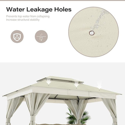 10'x13' Outdoor Gazebo, Heavy Duty Metal Frame Patio Canopy - Image 8