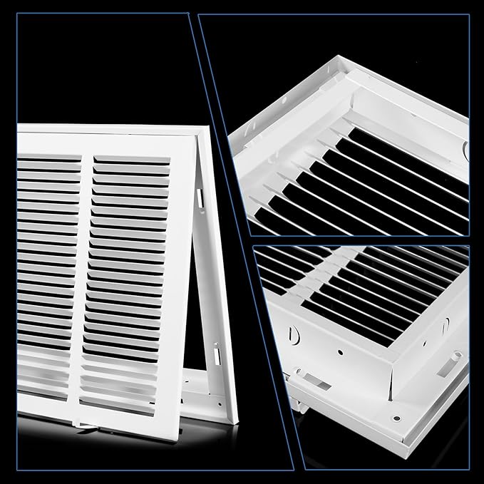 20x16 Return Air Grille [Duct Opening Size],Return Air Vent Cover for Wall Or Ceiling,Steel Return Air Filter Grilles Removable Face/Door for 1 Inch Filters (20"Wx16"H[Duct Opening])