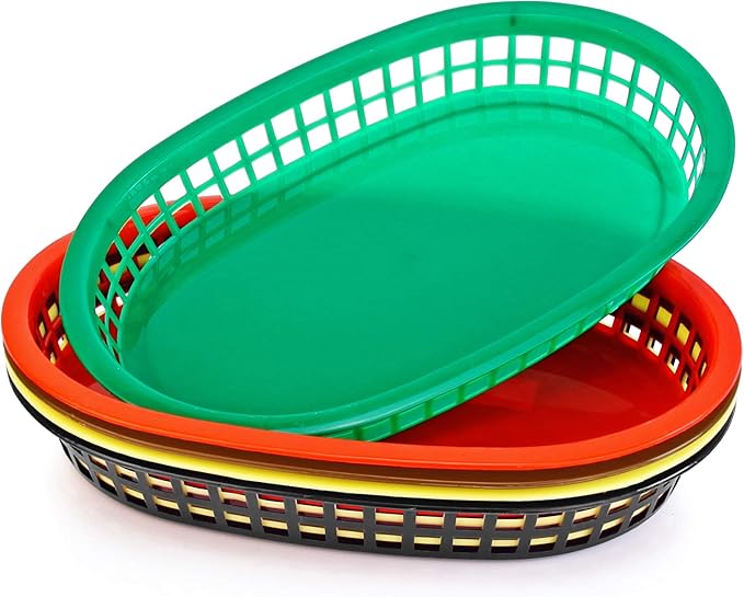 New Star Foodservice 44089 Fast Food Baskets, 10.5 x 7 Inch, Set of 12, Yellow