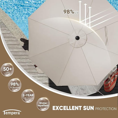 Tempera Patio Market Outdoor Table Umbrella - Image 3