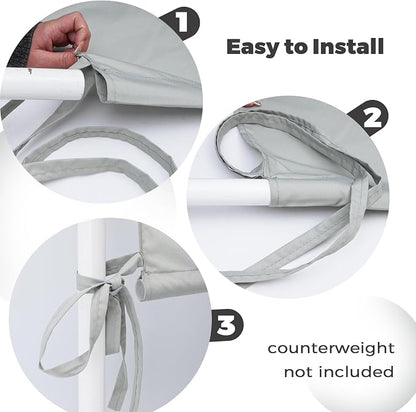 Pergola Shade Cover Replacement, 17 x 6.8 Ft, Adjustable Sliding Design - Image 4