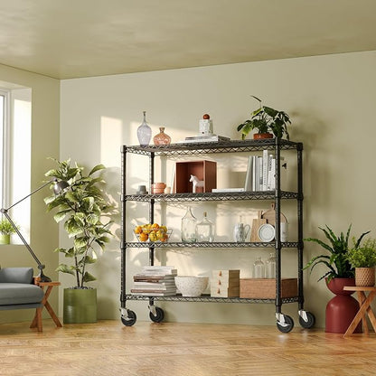 IZEUK 4-Tier Adjustable Heavy Duty Metal Storage Shelving Unit, Wide Utility - Image 7