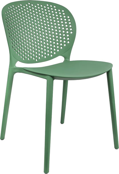 2xhome Set of 2 Patio Dining Chairs | Modern Stackable Outdoor Pool Side Chair - Image 6