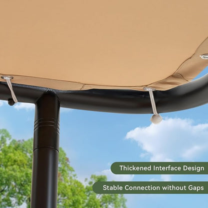 Aoxun 10x8 Lean-to Gazebo, Sloped Roof Pergola Porch Canopy Awning - Image 7