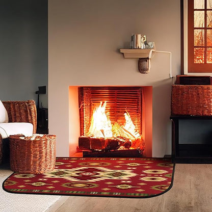 Demissle Cabin Fireplace Hearth Rug Fireplace Mats Cabin Southwestern Fireproof Rug Fire Resistant Mat for Wood Stove Floor for Kitchen Indoor Outdoor(27 x 48 Inch,Kawaii)